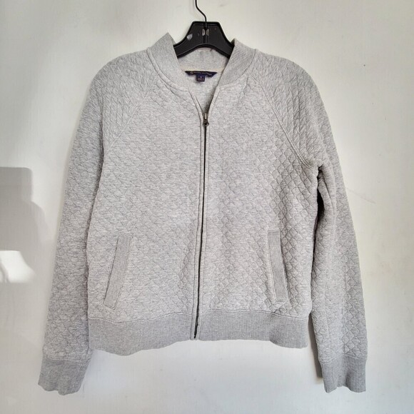 Brooks Brothers Heather Gray Cotton Full Zip Long Sleeve Sweater Jacket Sz Small - Picture 12 of 12